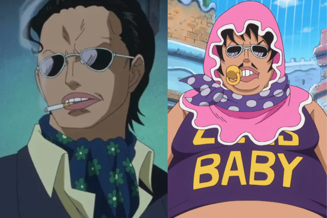 perbandingan Senor Pink dulu dan sekarang (dok. Toei Animation/One Piece)