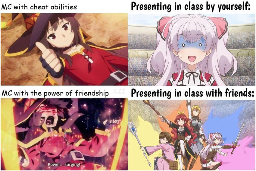 8 Meme Anime Tema Pertemanan, Sumber Kekuatan Utama MC Shounen