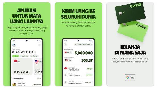 potret tampilan aplikasi Wise (play.google.com)