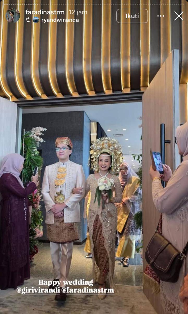 pernikahan Giri The Lantis dan Faradina Munandar