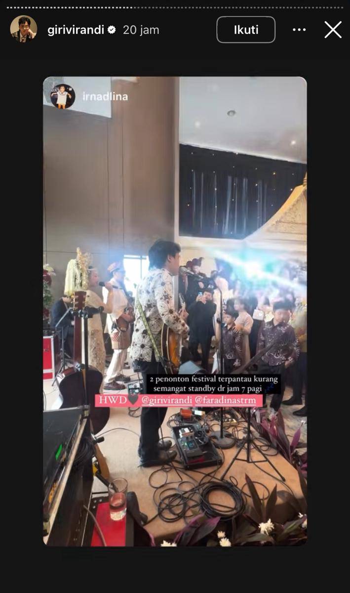 pernikahan Giri The Lantis dan Faradina Munandar