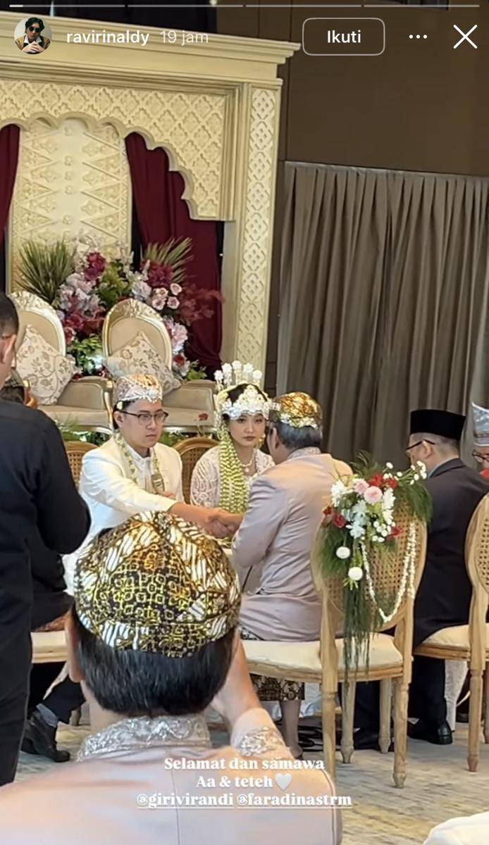 pernikahan Giri The Lantis dan Faradina Munandar