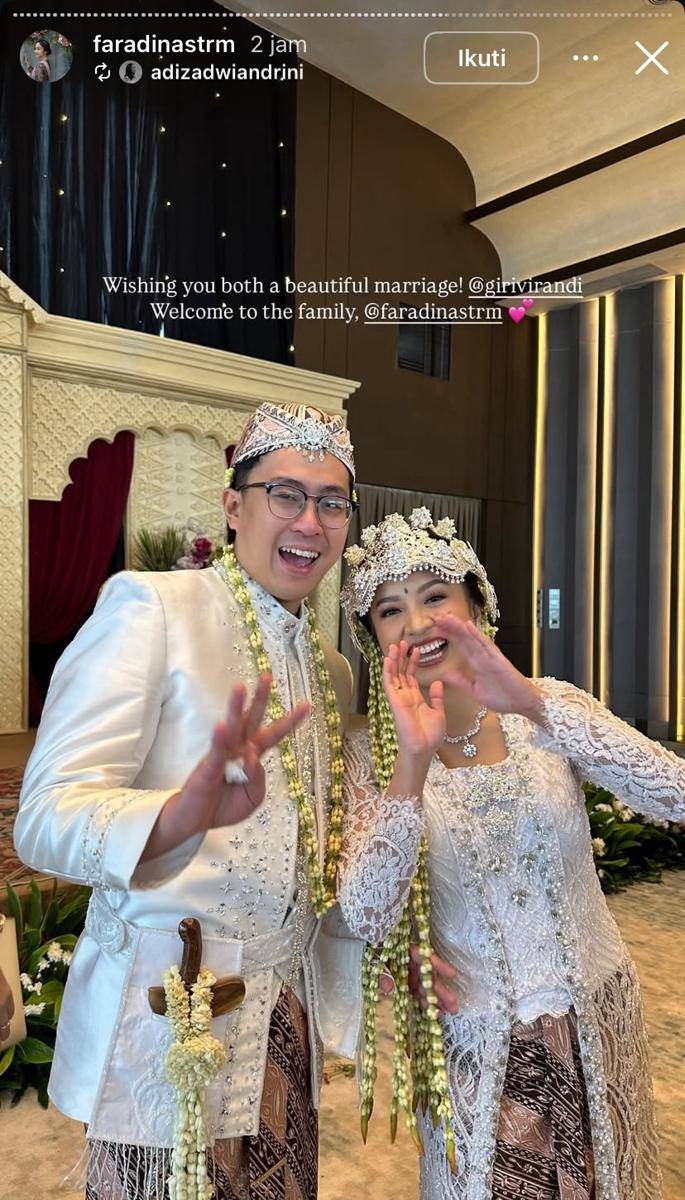 pernikahan Giri The Lantis dan Faradina Munandar