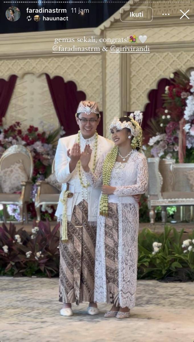 pernikahan Giri The Lantis dan Faradina Munandar