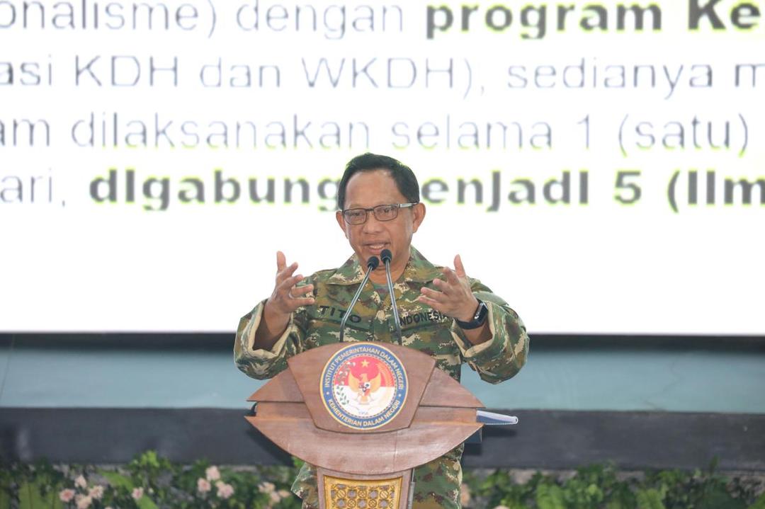 Retreat Gelombang II, Mendagri: Kepala Daerah Dilarang Libur 7 Hari Tanpa Izin