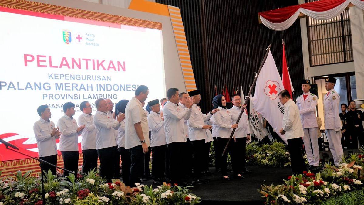 Pelantikkan Kepengurusan Palang Marah Indonesia (PMI) Lampung (Dok/Humas Itera)