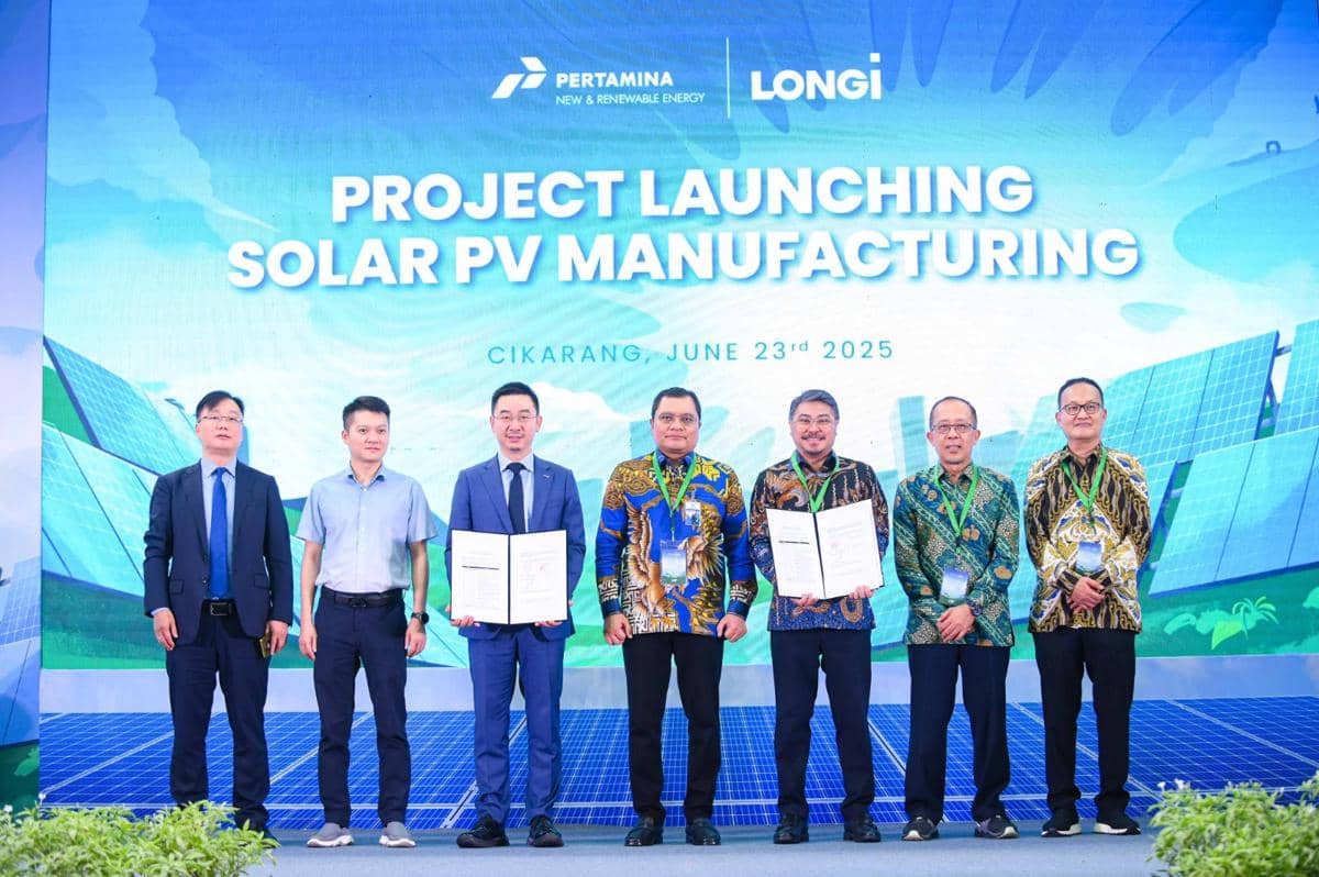 Pertamina NRE Gandeng LONGi Bangun Fasilitas Panel Surya, Targetkan Produksi 1,4 GW per Tahun