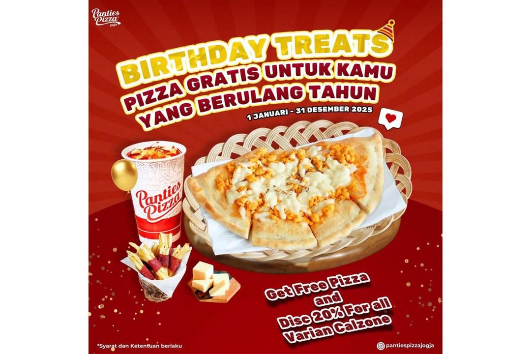 Promo birthday treat Panties Pizza Jogja