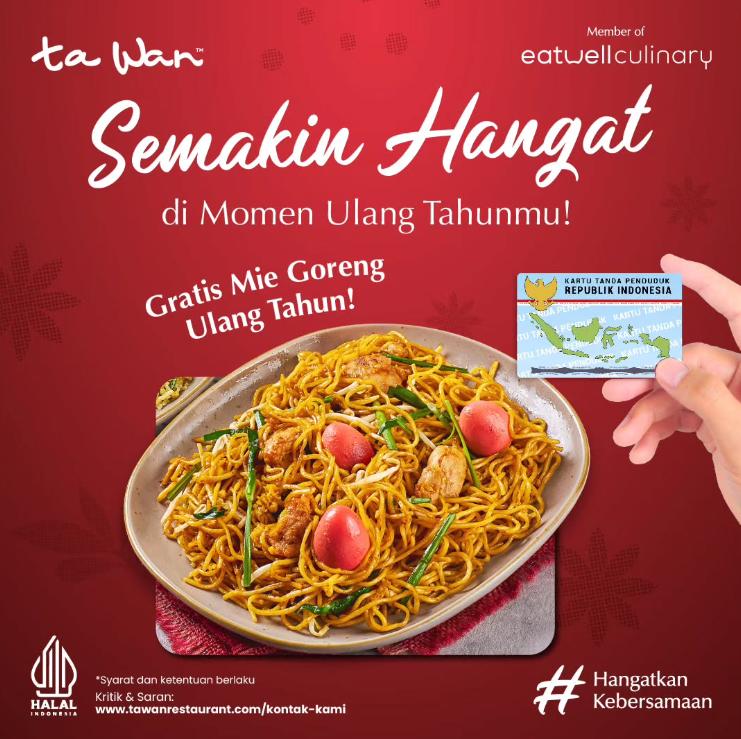 promo birthday treat dari Ta Wan Restaurant