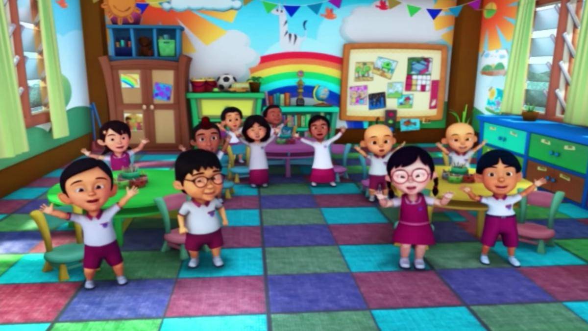 murid-murid Tadika Mesra di Upin & Ipin (youtube.com/Les' Copaque Production)
