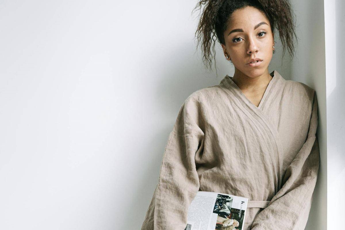 ustrasi gaun tidur kimono