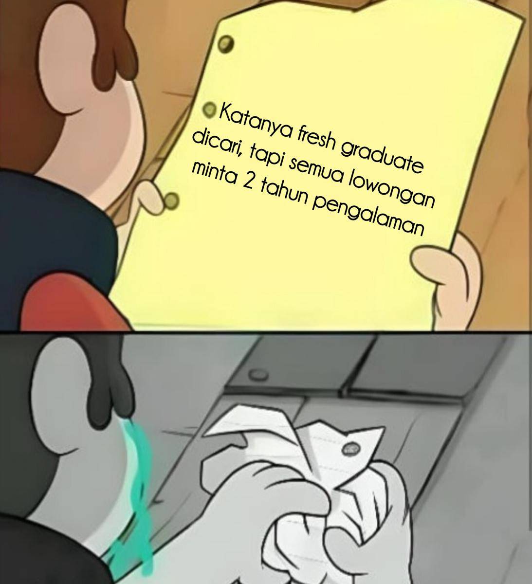 Meme kocak ditampar fakta (dok.pribadi/Sofi Nurhidayah)