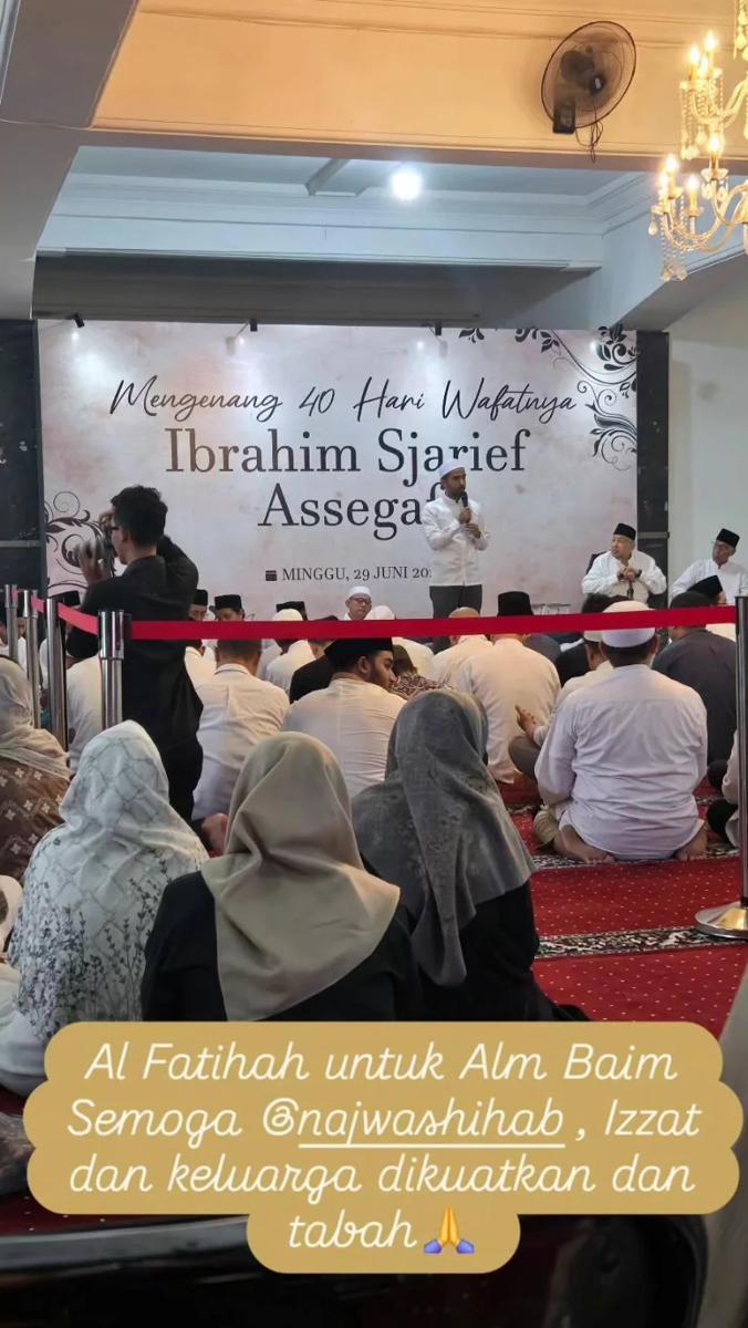 tahlilan 40 hari meninggalnya suami Najwa Shihab (instagram.com/unilubis_id)