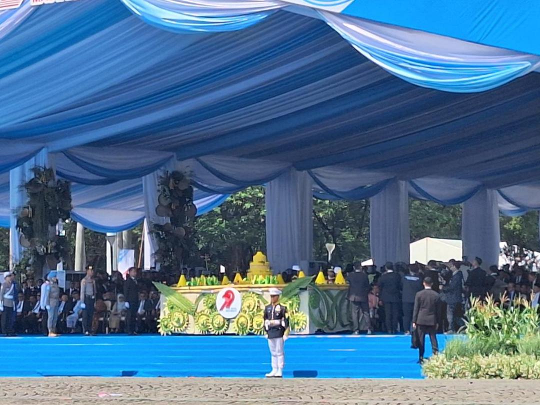 Begini Penampilan Tumpeng Raksasa di HUT Bhayangkara ke-79