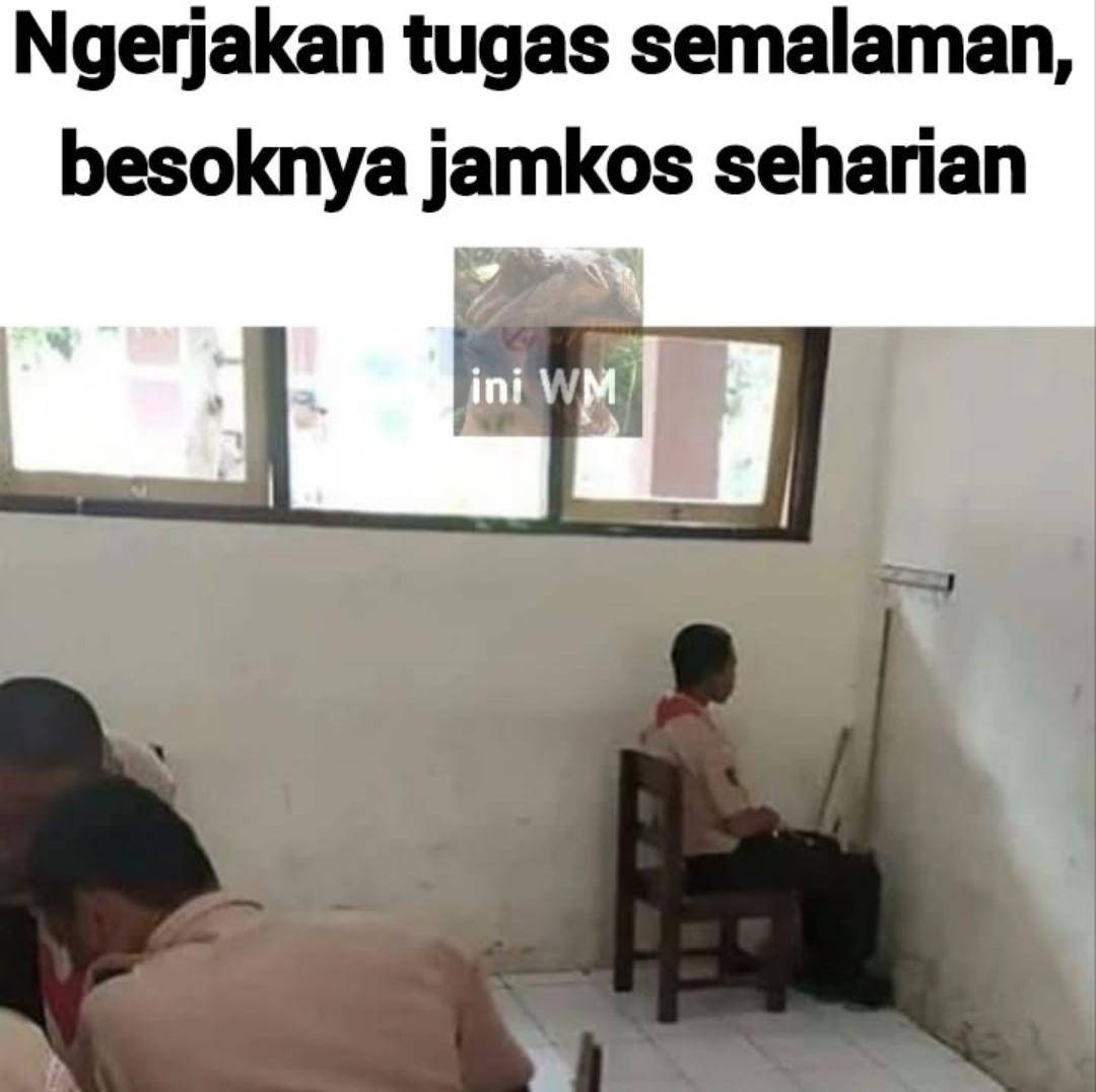 Meme kelakuan anak sekolah