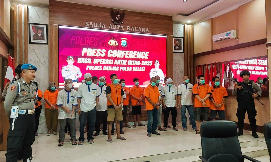 Operasi Antik Intan 2025 di Banjar Kalsel Jerat Puluhan Tersangka