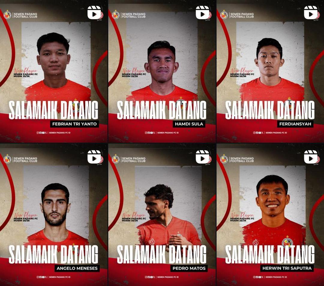 4 Pemain Baru Semen Padang FC, Ada Eks Pemain Persib dan Dewa United