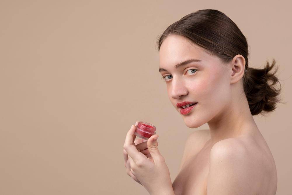 ilustrasi seseorang memakai lip blam (freepik.com/freepik)