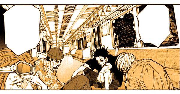 Grup Shin berhasil kabur dengan naik kereta api - Sakamoto Days