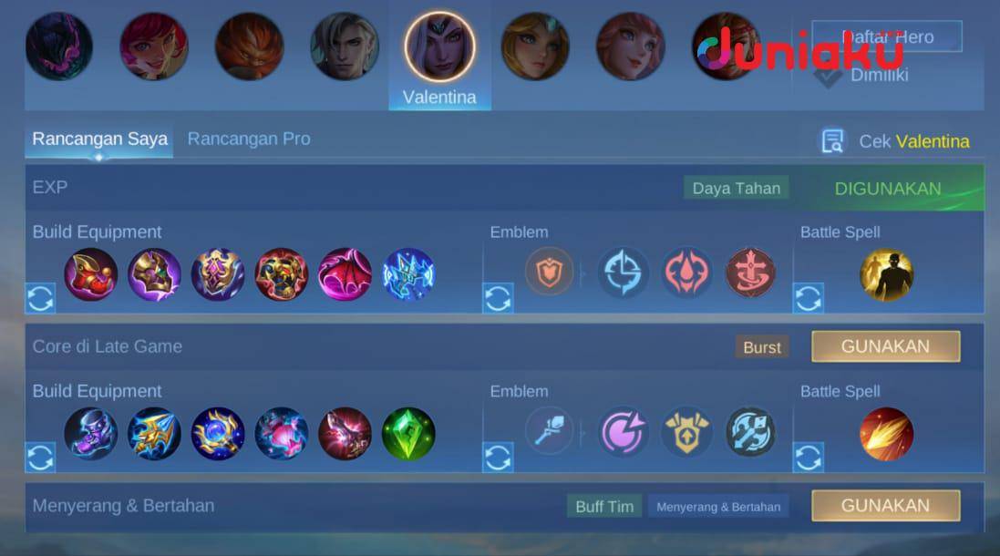 Build Valentina (Dok. Moonton/Mobile Legends)