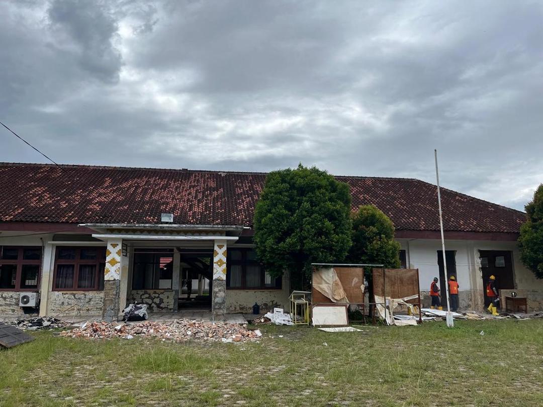 Sepekan jelang Dibuka Gedung Sekolah Rakyat Lampung Baru Renovasi Awal