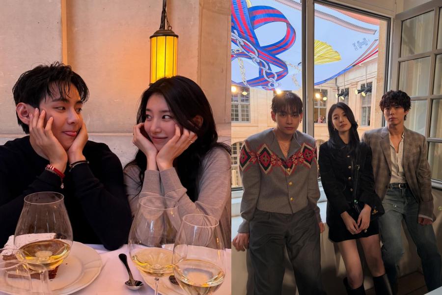potret V BTS, Suzy, dan Park Bo Gum di Paris 