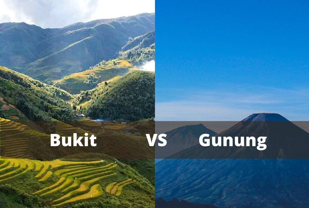 Potret bukit dan gunung