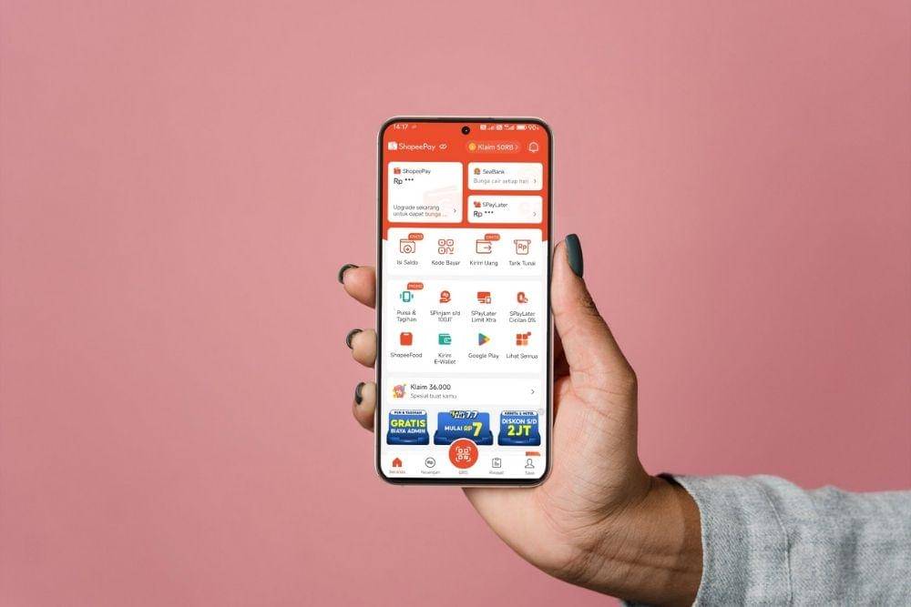 Ilustrasi tampilan menu utama ShopeePay (POPBELA.com/Evelyn Anggraini)