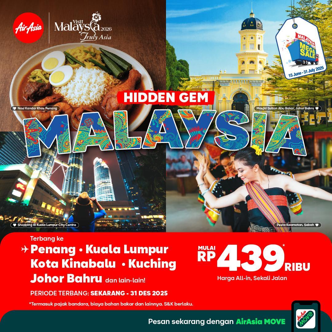 Eksplor tempat wisata hidden gem di Malaysia bersama AirAsia