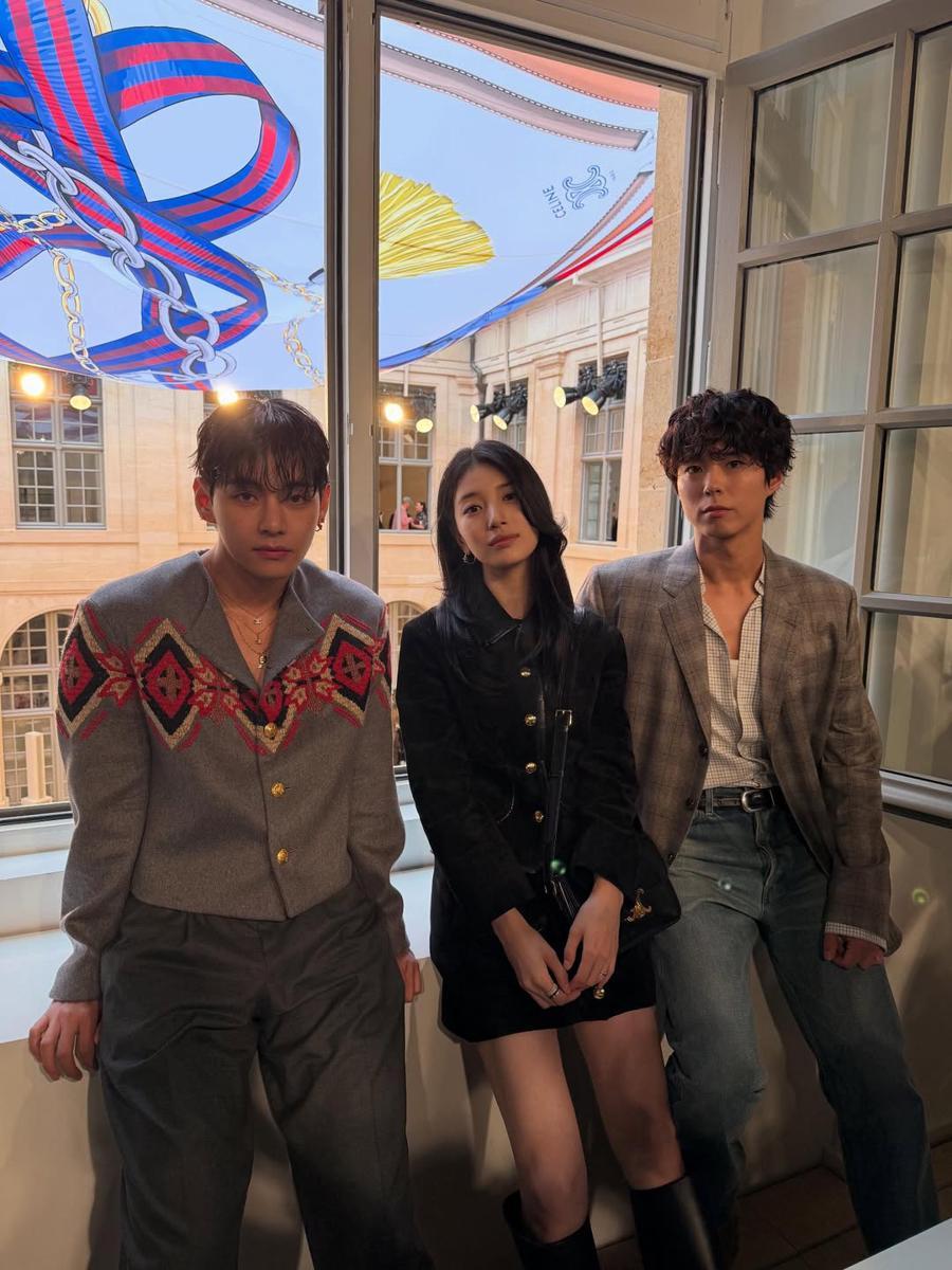 potret V BTS, Suzy, dan Park Bo Gum di Paris 
