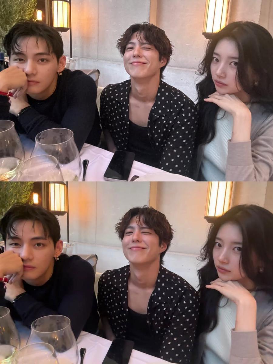 potret V BTS, Suzy, dan Park Bo Gum di Paris 