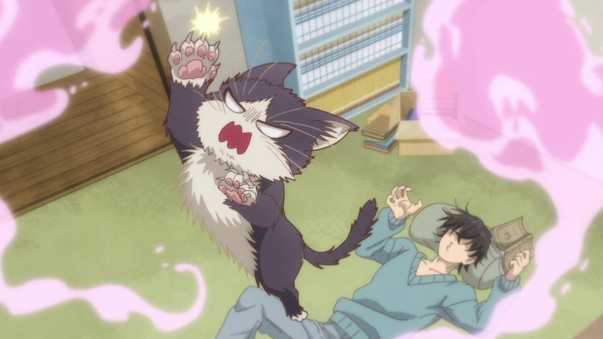 cuplikan dari anime My Roommate is a Cat (2019)
