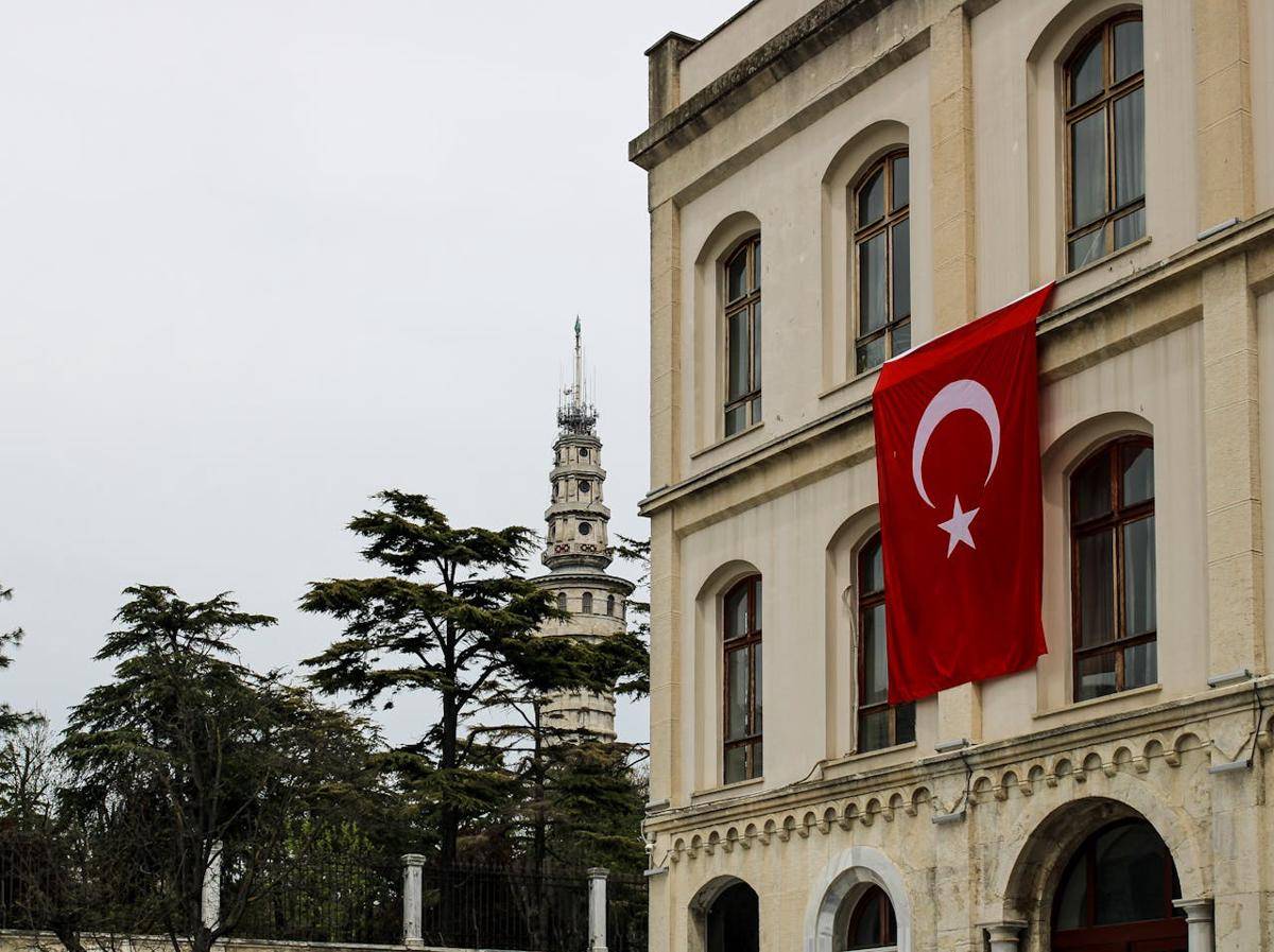 ilustrasi bendera Turki di Istanbul