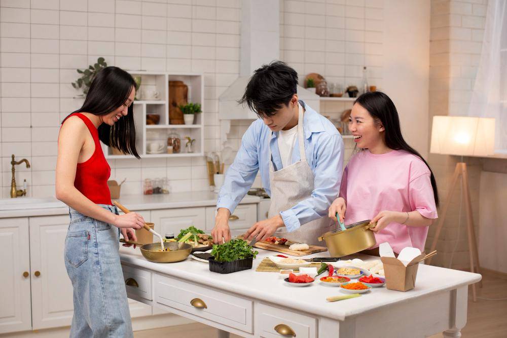 ilustrasi memasak bareng teman