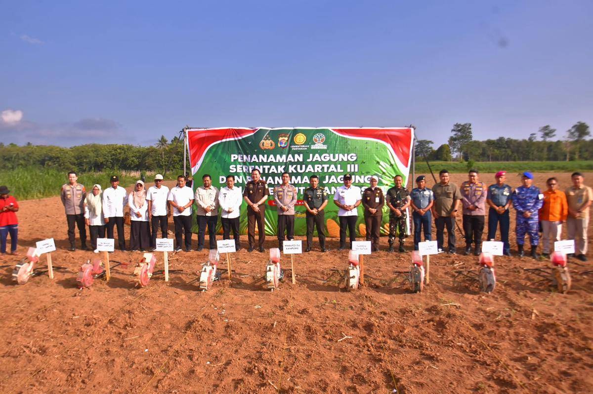 1,25 Hektare Lahan Disiapkan Polda Lampung demi Tanam Jagung Kuartal 3