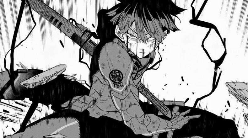 Soshiro Hoshina dan Numbers Weapon 10 (dok. Shueisha/ Kaiju No. 8)