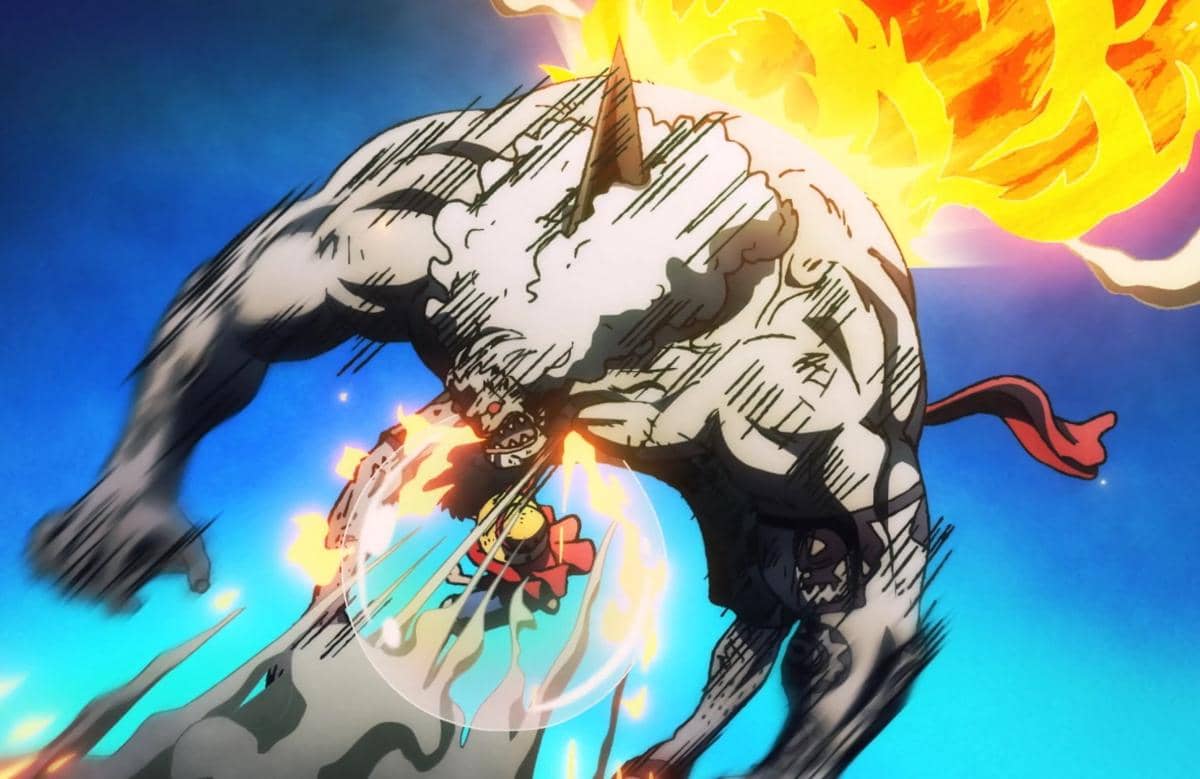 Luffy melawan Hody Jones (dok. Toei Animation/One Piece)