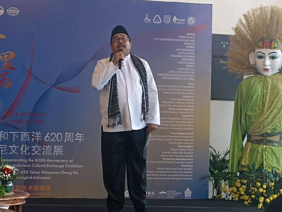 Wakil Gubernur DKI Jakarta Rano Karno mendatangi Museum Seni Rupa peringati 620 tahun pelayaran Cheng Ho, Jumat (11/7/2025) (IDN Times/Dini Suciatiningrum)