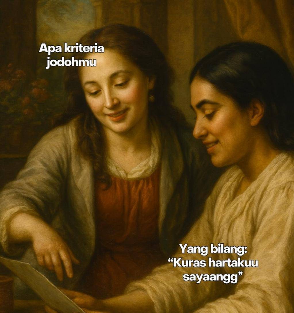 Meme lukisan tentang uang (instagram.com/pandemictalks)