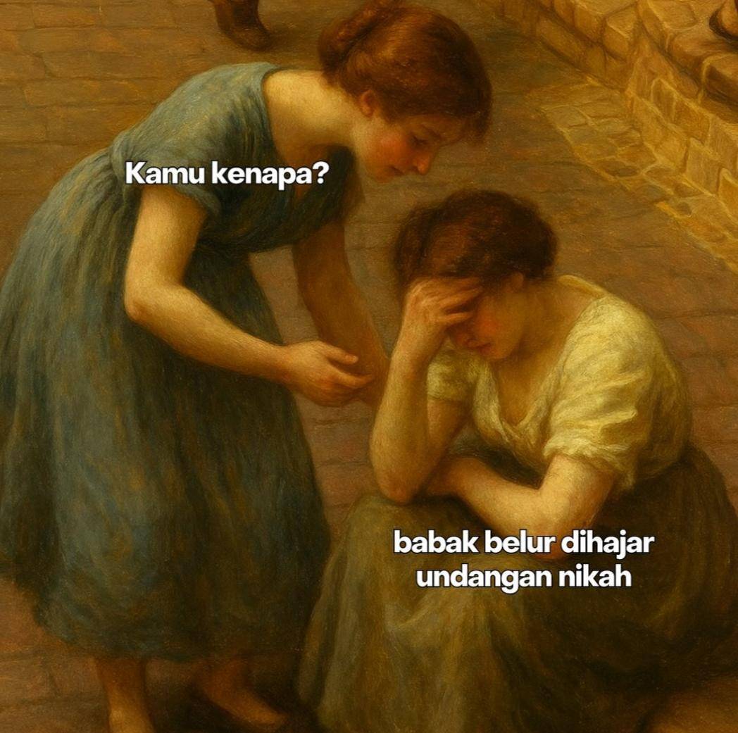 Meme lukisan tentang uang (instagram.com/pandemictalks)