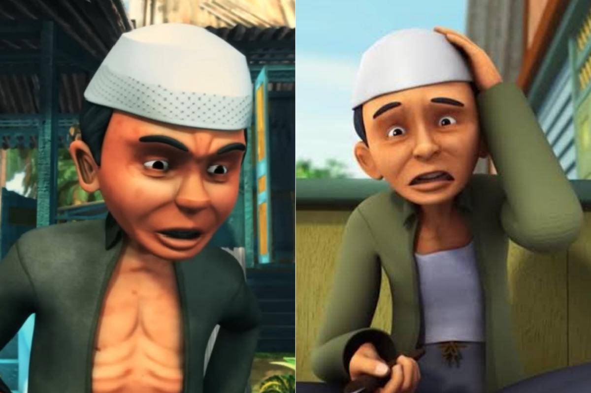 Tok Dalang yang kini terlihat memakai baju dalam putih (youtube.com/Les' Copaque Production)