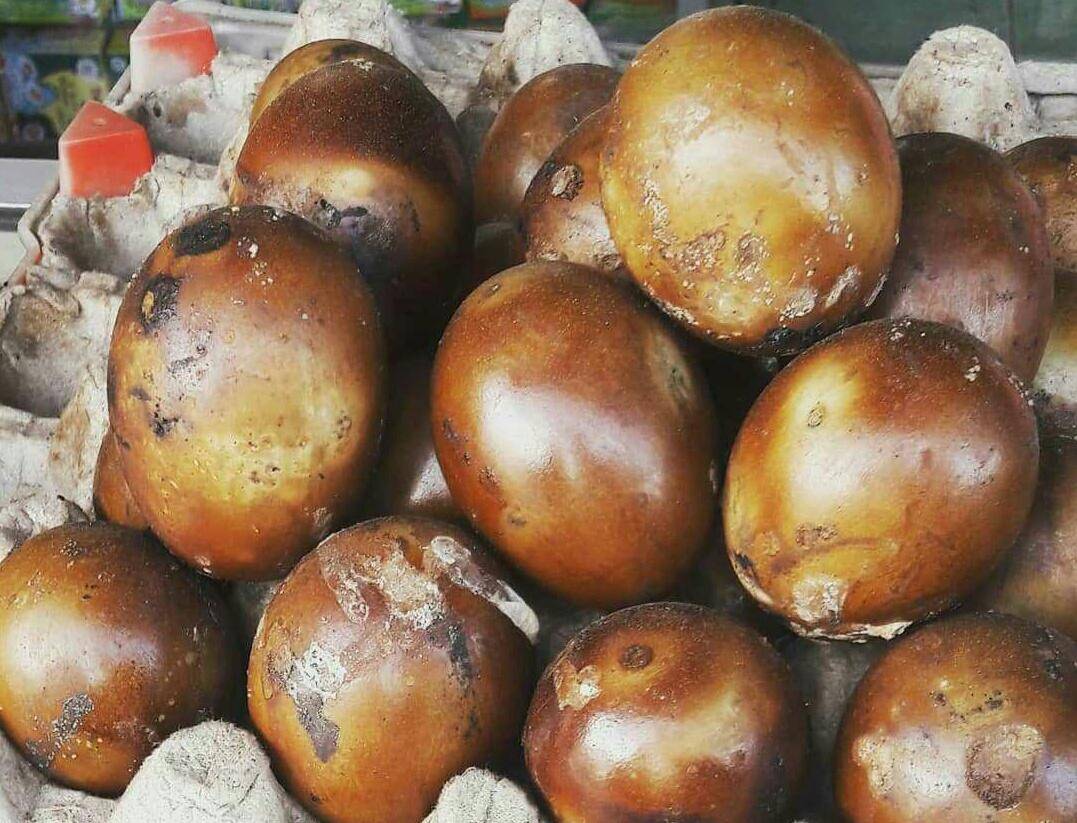 telur ikan asin bakar