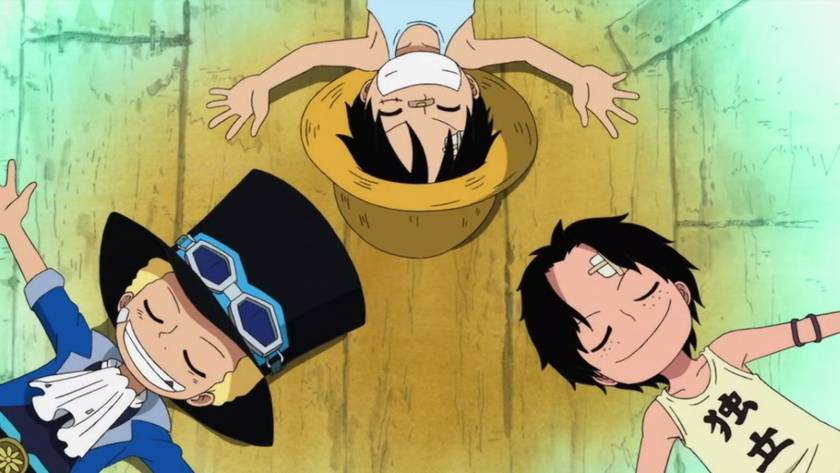 Luffy, Sabo, dan Ace (dok. Toei Animation/One Piece)