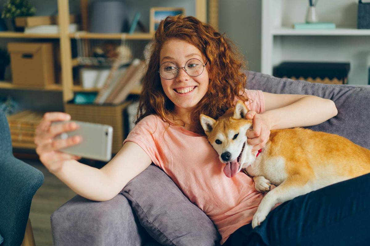 ilustrasi selfie bersama anjing (pexels.com/Vitaly Gariev)