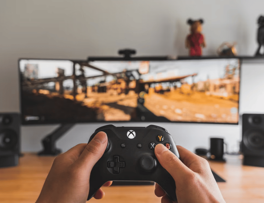 ilustrasi bermain game