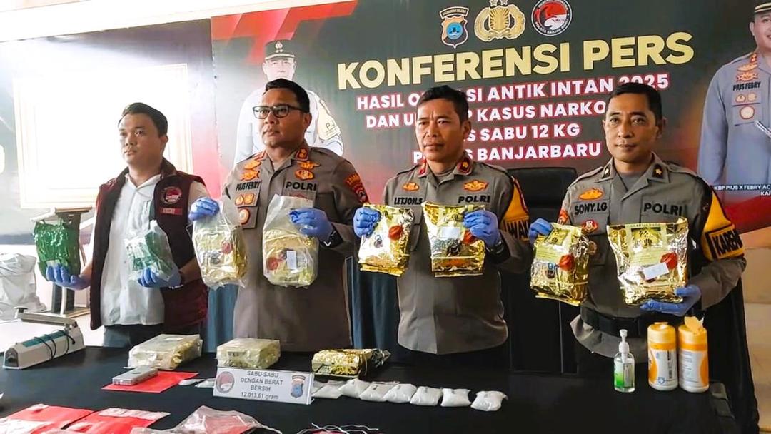 Polres Banjarbaru Bongkar Kasus 12 Kg Sabu