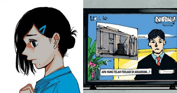 Aoi menonton berita - Sakamoto Days