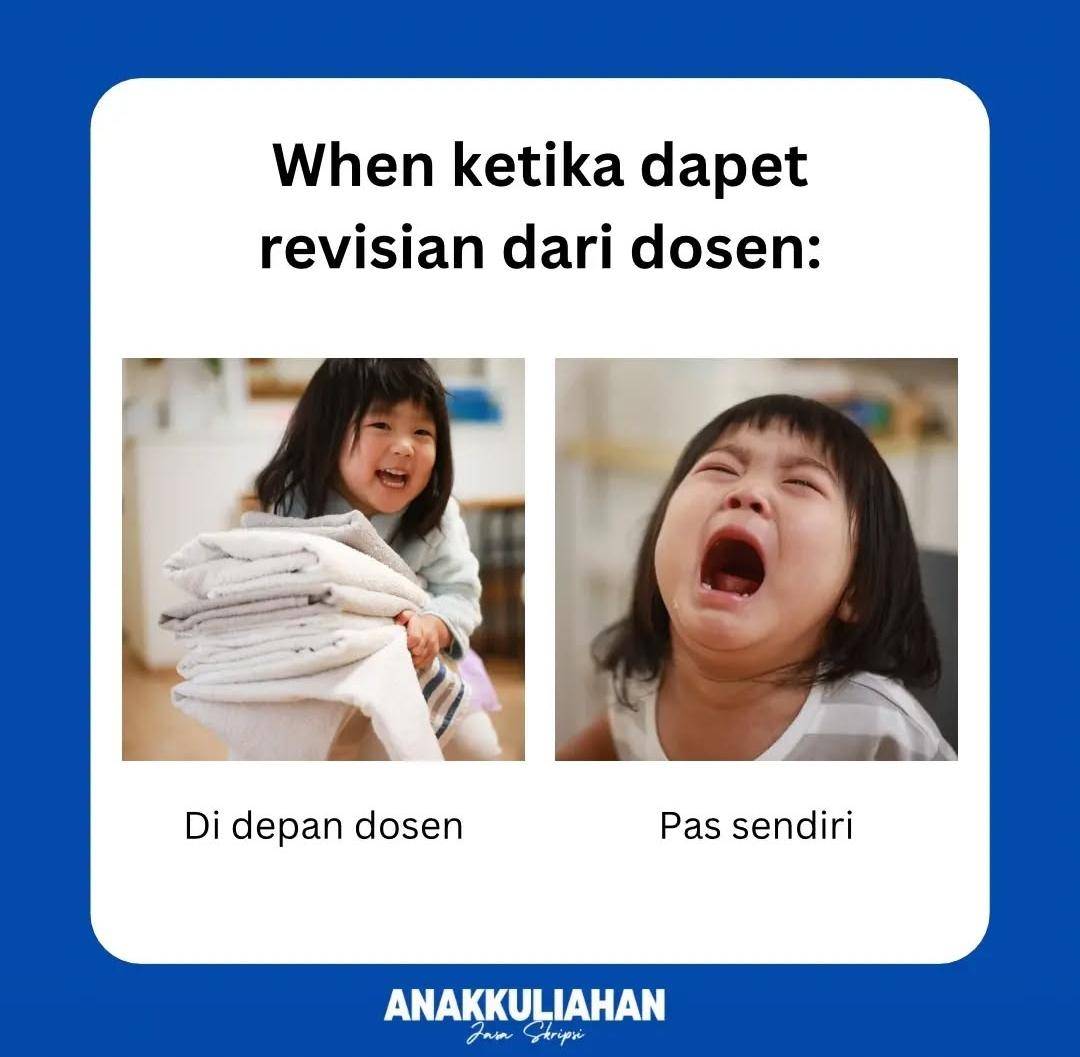 Meme kehidupan mahasiswa (instagram.com/jokiskripsi.anakkuliahan)