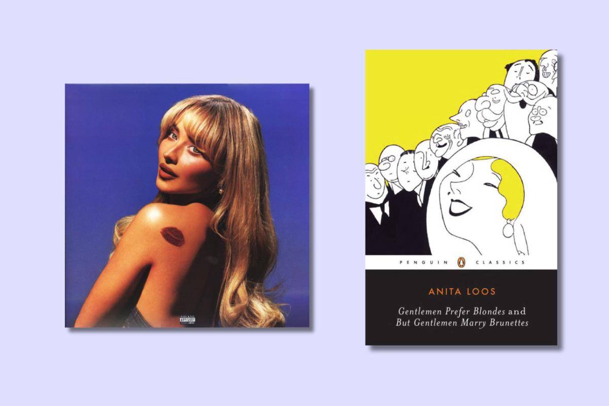 album Short n' Sweet milik Sabrina Carpenter dan novel Gentlemen Prefer Blondes karya Anita Loos (dok. Penguin Random House)