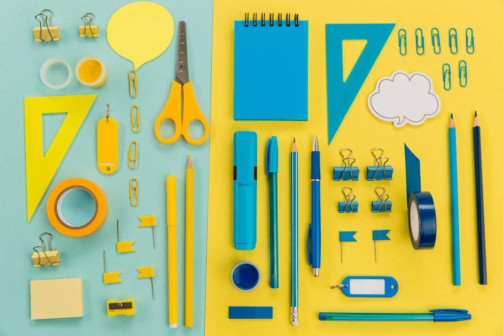 ilustrasi stationery set 